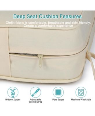 Dining Chair Seat Cushion 23” W x 25.6” D x 5.1” H,cushion for Indoor&Outdoor 23” W x 20” D. (2 Back 2 Seater 2 Pillow )