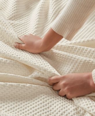 Waffle Weave Cotton Blanket, Twin