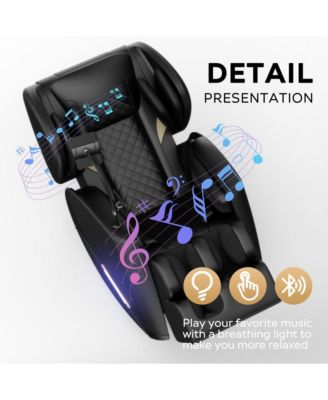 Zero Gravity Massage Chair Recliner with Heat, Foot Roller & Air Compression, Full Body Massage for Home Relaxation