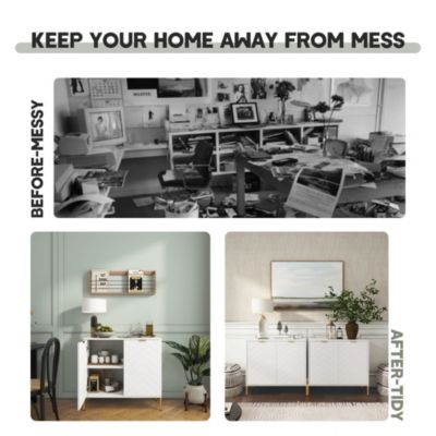 2-Door Accent Cabinet Storage Cabinet