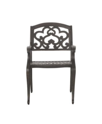 Austin Cast Aluminum Dining Chairs Set of 2 Rust-Resistant Patio Seating