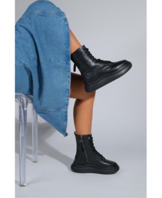 Nicolas Leather Combat Boot (Women)