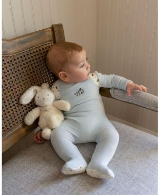 Baby Boys "Whimsical Foliage" Velour Footie