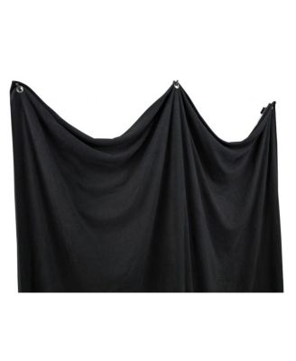 8x13' X-Drop Pro Wrinkle-Resistant Backdrop Kit with Stand, Rich Black Sweep