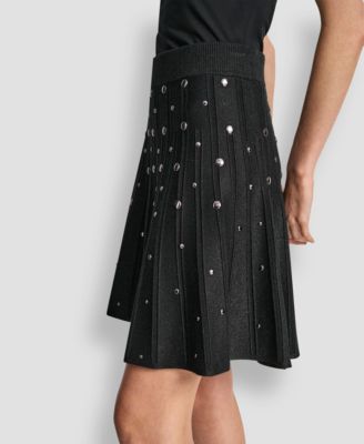 Women's Studded Sweater Mini Skirt