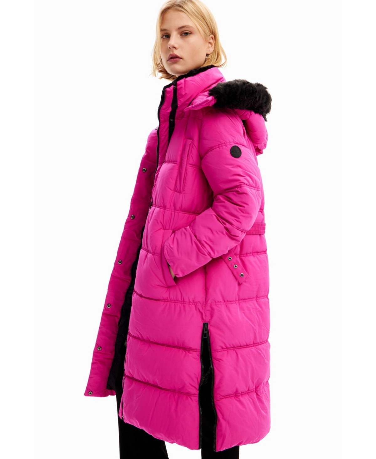Desigual Women's Padded belted coat