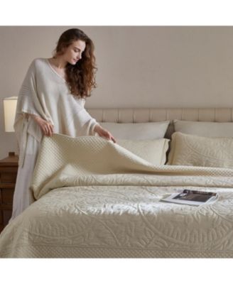100% Cotton Oversized Bedspread Quilt Set - Queen