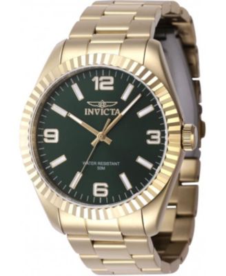Men's 47459 Specialty Quartz 3 Hand Green Dial Watch