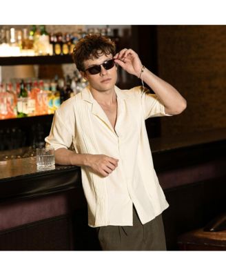 Men's Pleat-Block Oversized Shirt