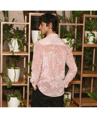 Men's Solid Velvet Shirt