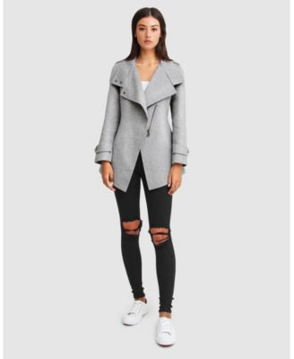 Women's Bad Girl Wool Blend Moto Coat