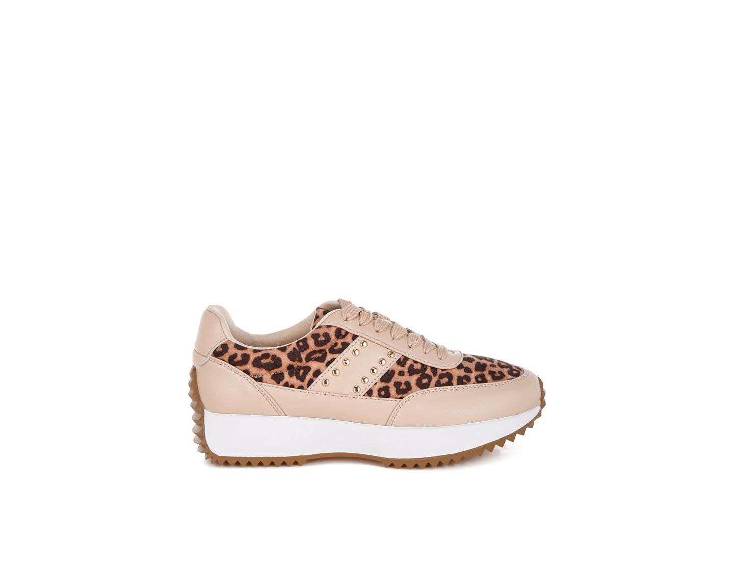 Женские кроссовки Rag & Co Lepark Real Leather Leopard Print, цвет: Светлый бежевый — фото 5