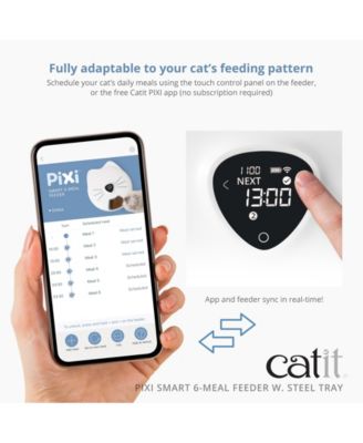 Pixi Smart 6-Meal Feeder,Stainless