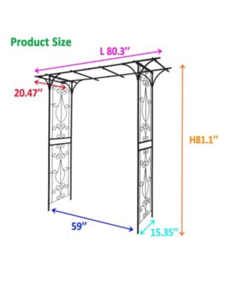 Rust-Resistant Metal Garden Arbor for Climbing Plants