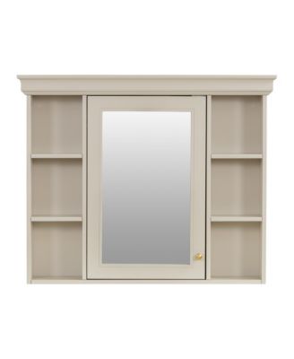Streamdale 35" Blue Wall-Mounted Bathroom Cabinet with Mirror