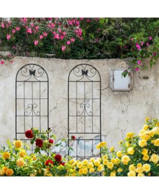 2-Pack 86.7" Metal Garden Trellis - Climbing Plant Support
