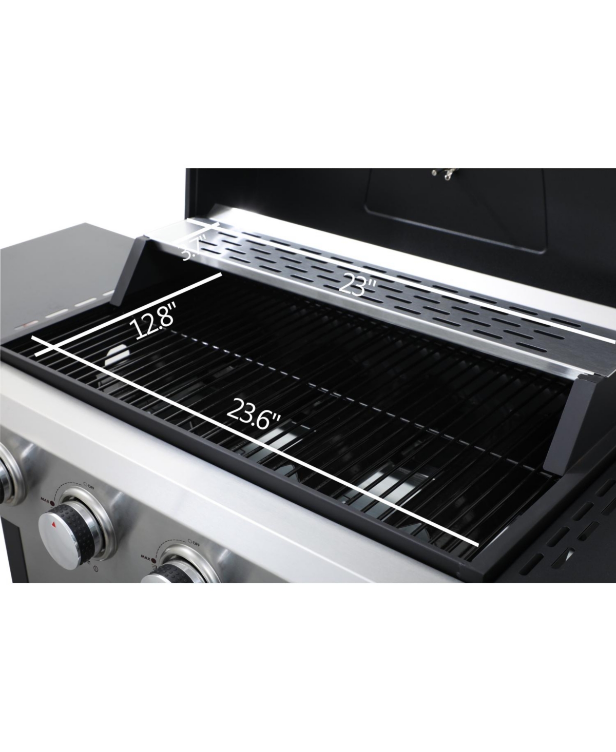 Streamdale 4-Burner Propane Bbq Grill, Foldable Table, Basket, Stainless Steel