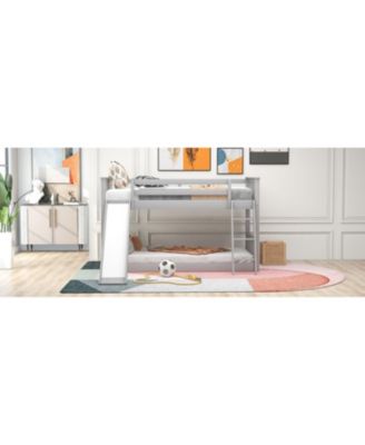 Twin over Twin Bunk Bed with Slide & Ladder