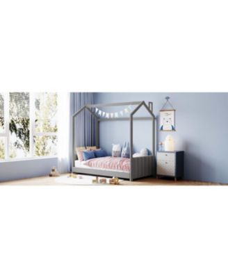 Twin Size House Bed Wood Bed