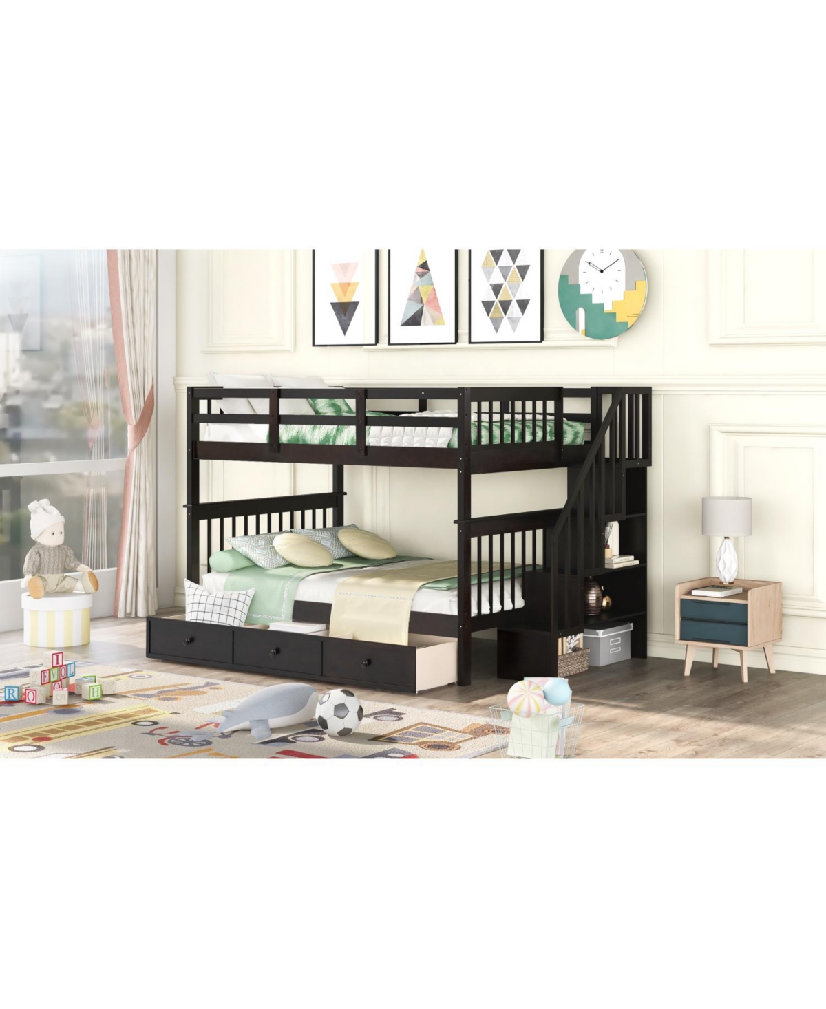 Streamdale Furniture Stairway Bunk Bed with Drawer & Storage