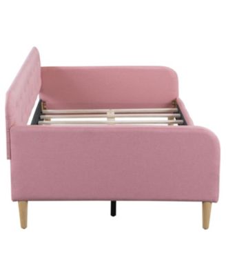 Twin Size Upholstered Daybed with 4 Support Legs