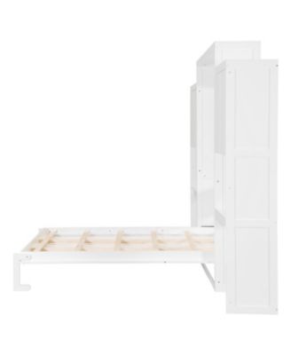 Queen Size Murphy Bed with Desk Vanity and Cabinets