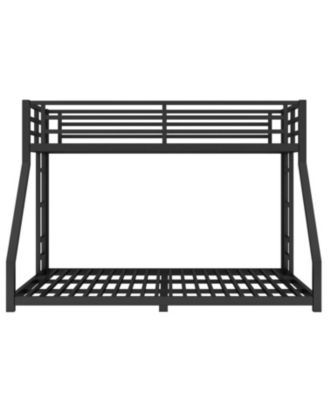 Metal Twin XL/Queen Bunk Bed Noise Reduced Black