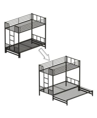 Twin size  Metal Pull-Out Bunk Bed Frame