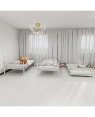 Heavy-Duty Metal Twin Bunk Bed - Silver