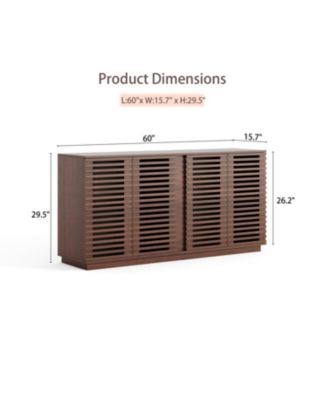 59.92" Buffet Sideboard with Solid Wood Doors