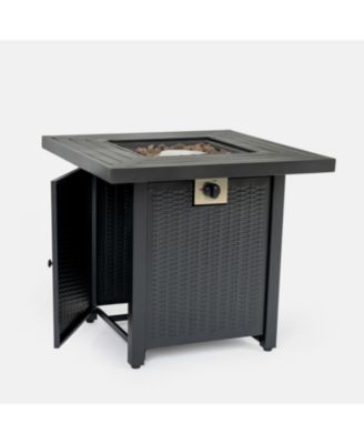 28-inch Iron Square Propane Fire Pit Table