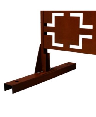 Metal Privacy Screen 76"x48" Rusty