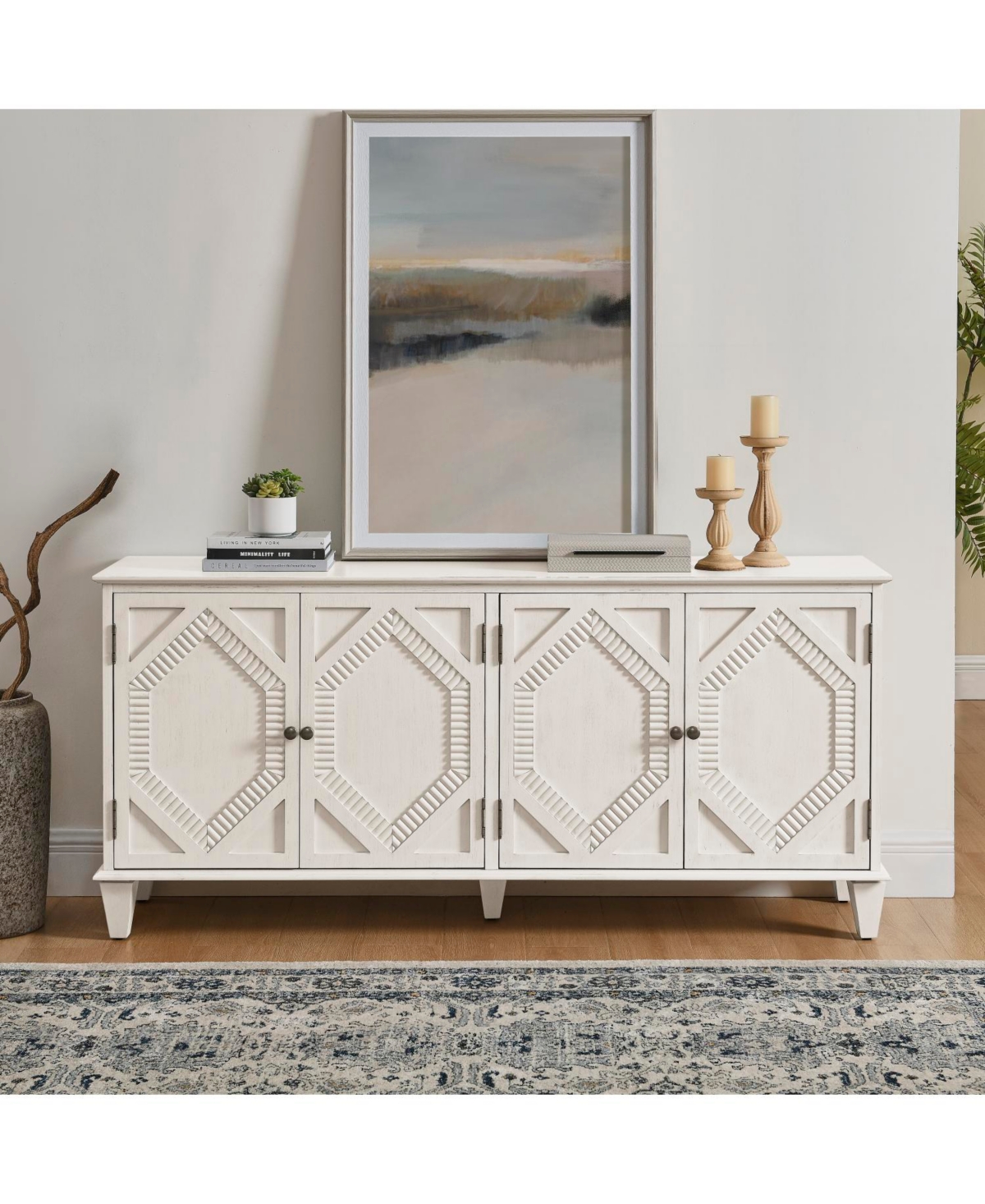 Streamdale Furniture Mid Century Modern Sideboard Buffet Cabinet