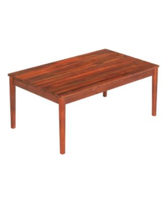Rustic Acacia Wood Outdoor Coffee Table