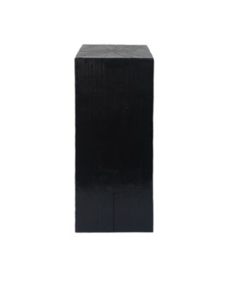 Streamdale Wood-Look Square End Table, Black, Indoor/Outdoor, 33.75"