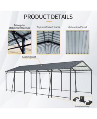Streamdale Heavy Duty 13x26.5 FT Steel Carport Garage