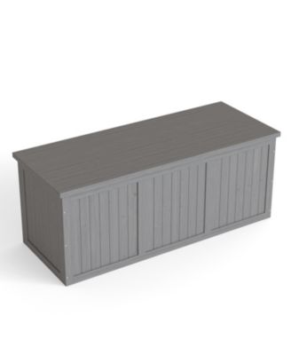 Streamdale 112 Gallon Wooden Deck Box - Outdoor Storage, Seat & Table Top