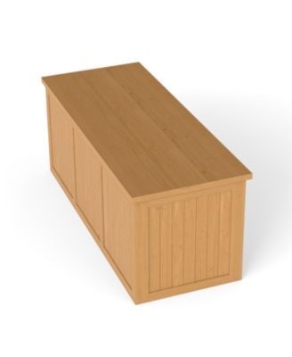 Streamdale 112 Gallon Wooden Deck Box - Outdoor Storage, Seat & Table Top