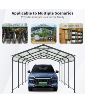 12x21 FT Heavy Duty Galvanized Steel Carport