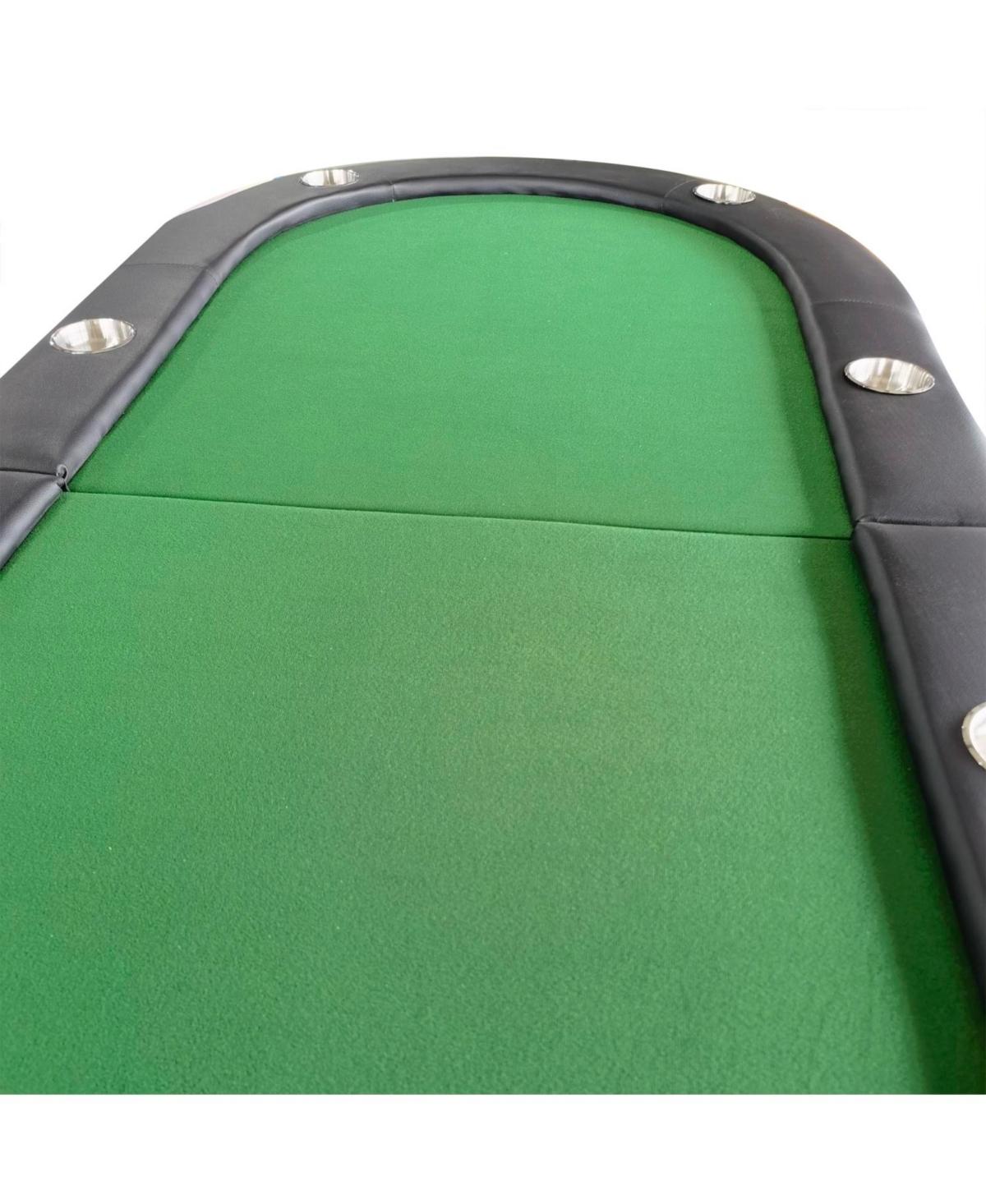 Streamdale Furniture Streamdale Design 73" Foldable Poker Table with Cup Holders #16364 Green