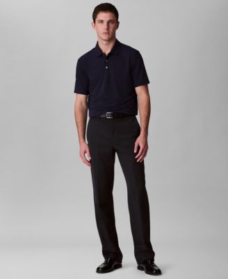 Men’s Short Sleeve Stretch Jacquard Polo Shirt