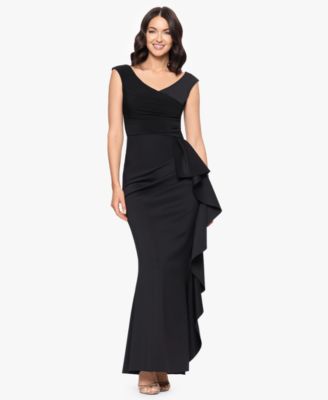 Petite Sleeveless Ruffle Detail Dress