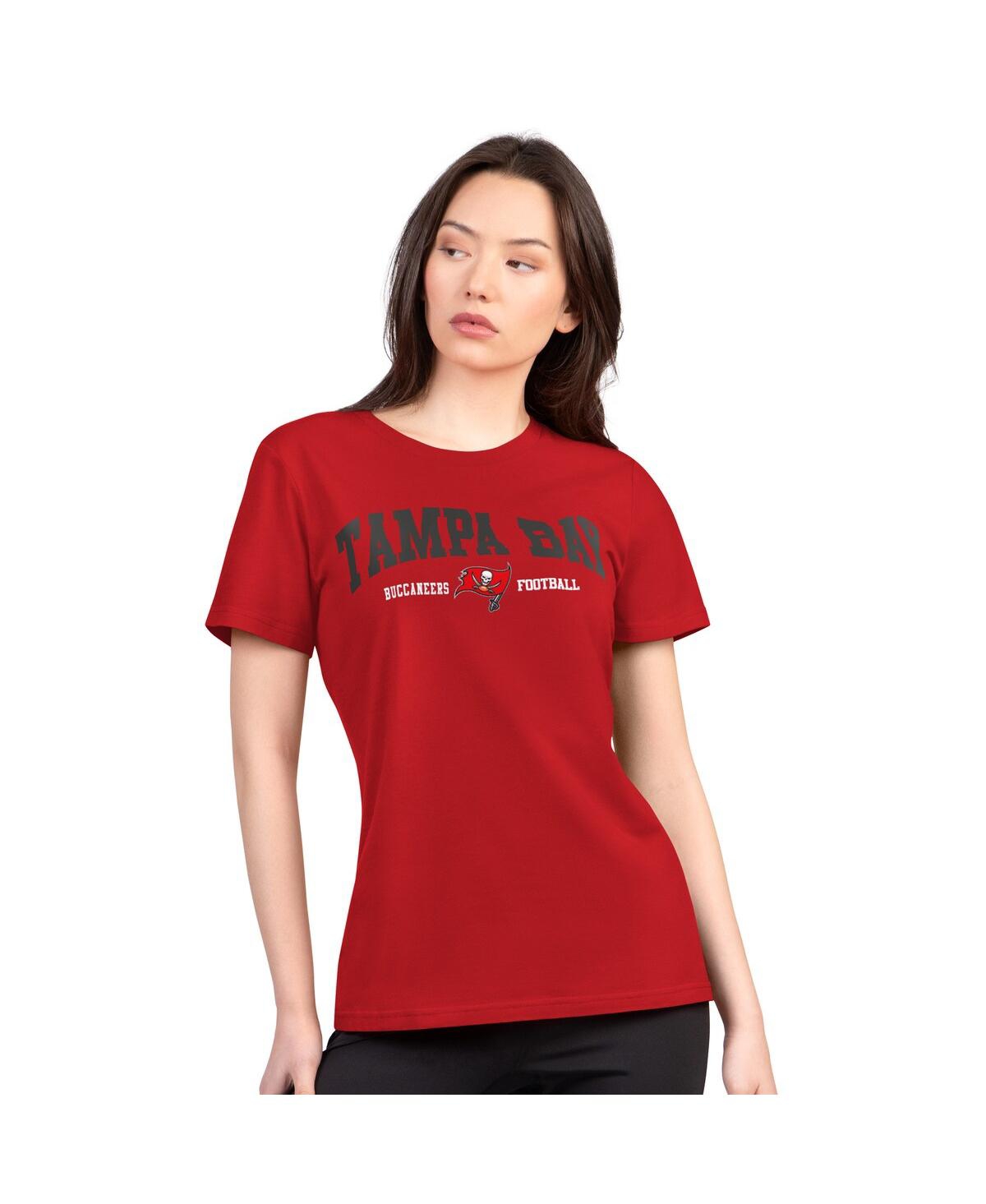 G-iii 4her By Carl Banks Women's Red Tampa Bay Buccaneers Super-slim Lightweight Winning Crew T-shirt In Red