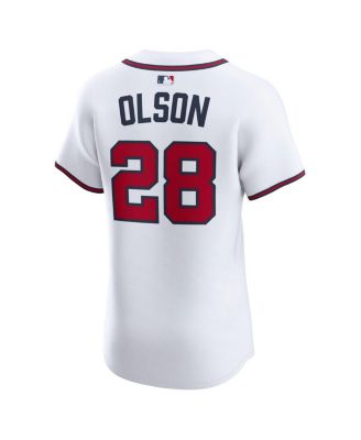 Men's Matt Olson White Atlanta Braves Home Elite Player Jersey