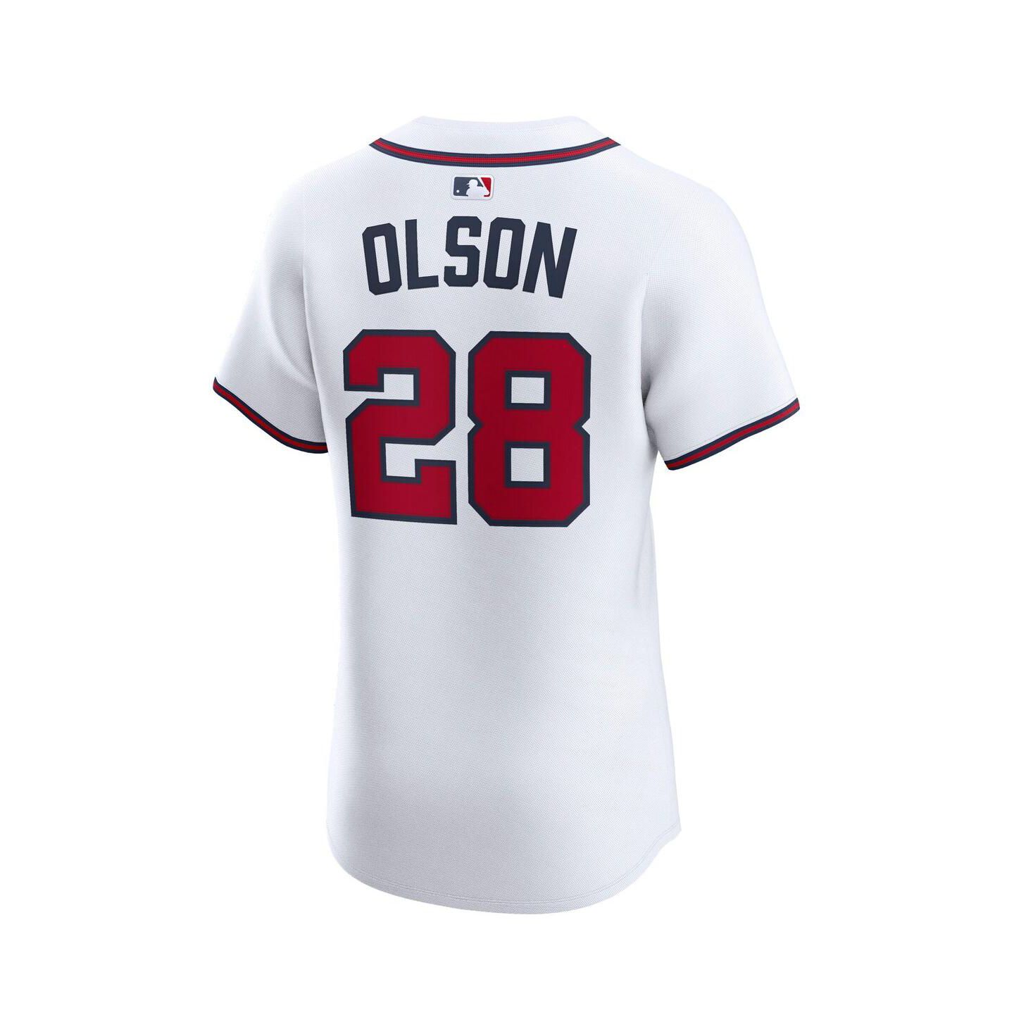 Мужской топ Nike Matt Olson White Atlanta Braves Home Elite Player Jersey — фото 2