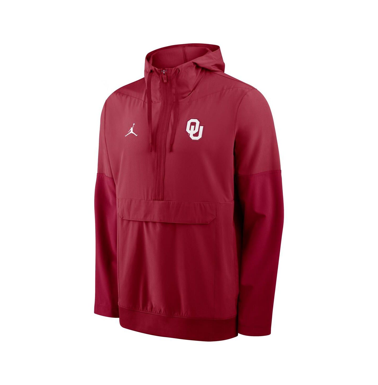 Мужская куртка Nike Crimson Oklahoma Sooners Anorak Half-Zip Hoodie Jacket — фото 2