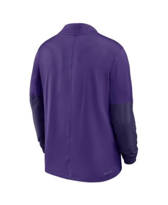 Men's Purple LSU Tigers One Goal Performance Half-Zip Pullover Sweatshirt