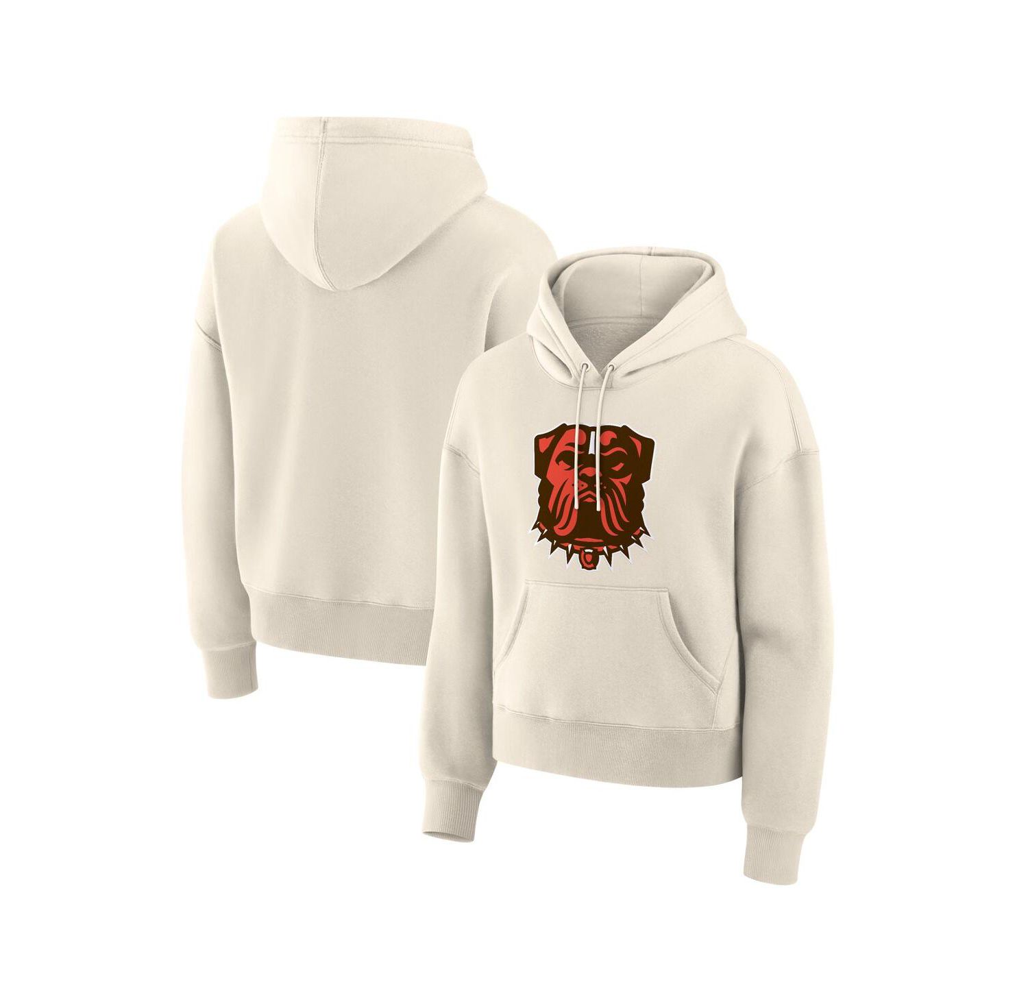 Women's Cream Cleveland Browns Dove Legacy Pullover Hoodie
