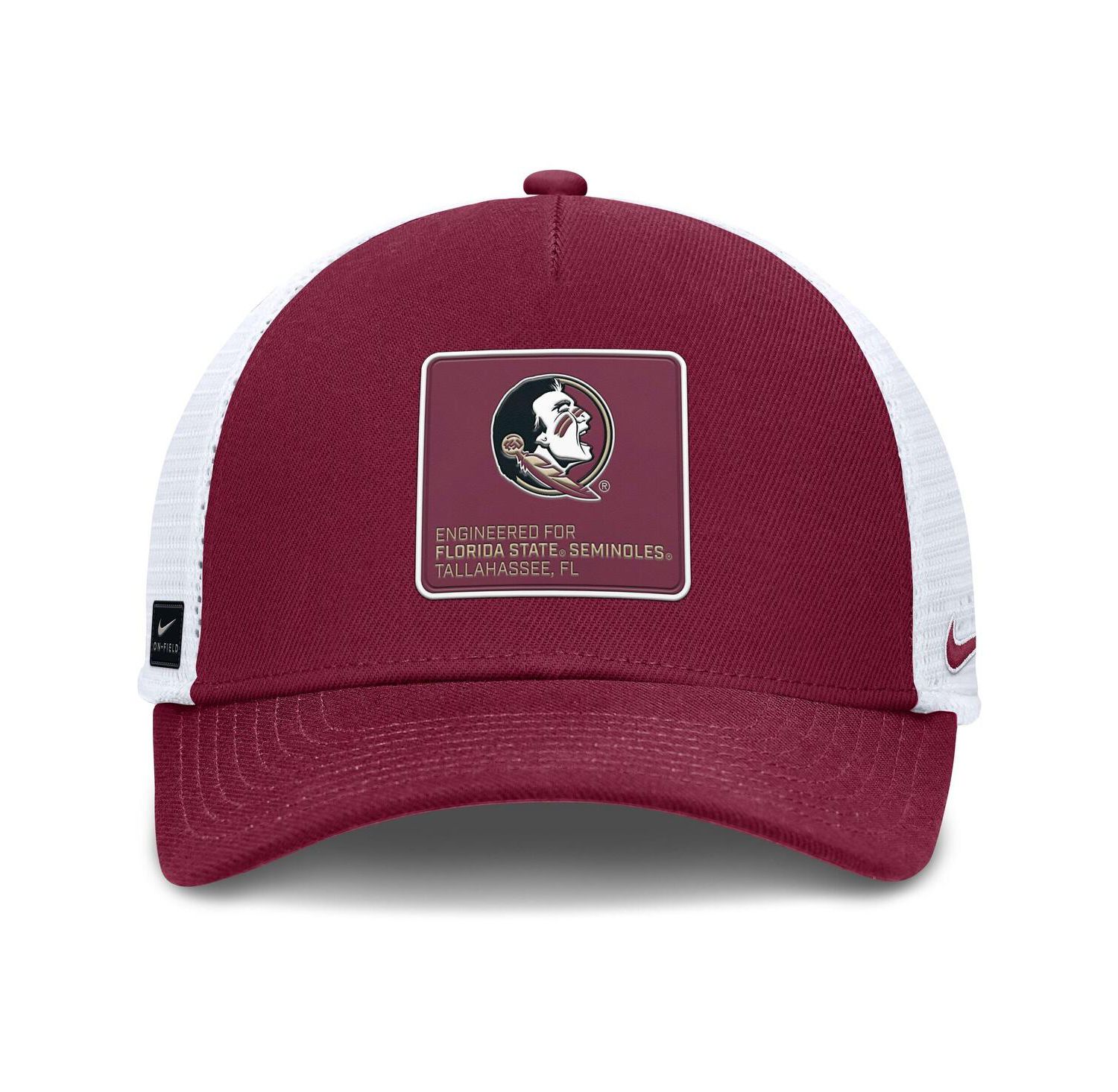 Men's Garnet/White Florida State Seminoles 2025 On-Field Rise Engineered Trucker Adjustable Hat