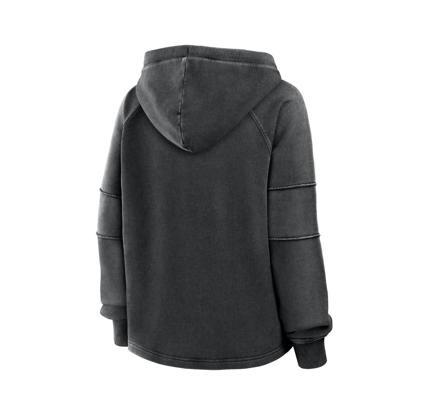 Women's Black San Francisco 49ers Oversized Raglan Gridiron Hoodie